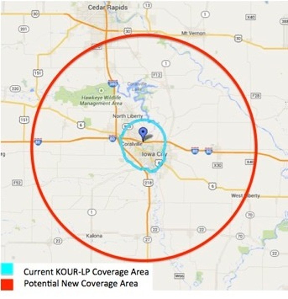 <p>area organized around a node or focal point (ex: a TV station's broadcast area, a pizza delivery route)</p>