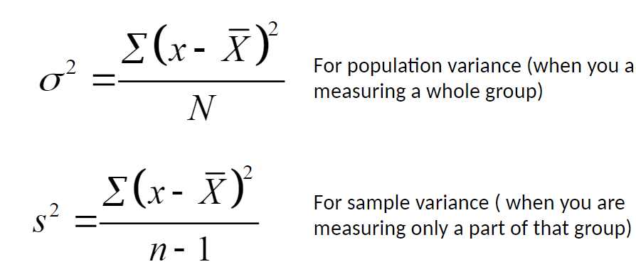 <p>a measure of how data points differ from the mean</p>