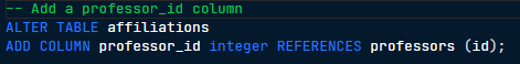 <p>REFERENCES table (column)</p>