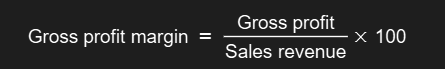 <p>Shows the proportion of revenue that’s turned into gross profit and is expressed as a percentage. It shows the proportion of revenue left over after the business has paid for its costs of sales.</p>