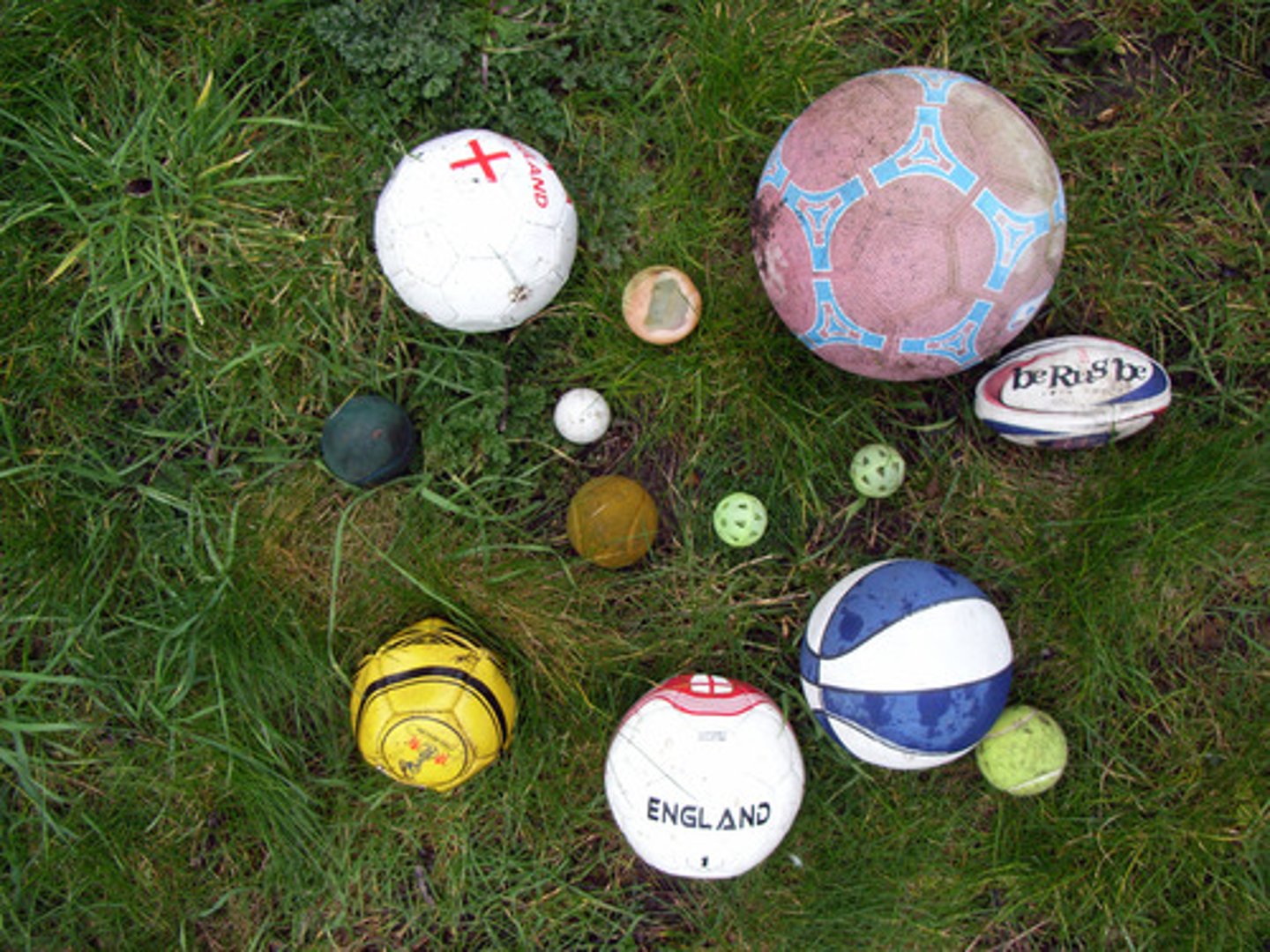 <p>ball(small-baseball;inflated-soccer)</p>