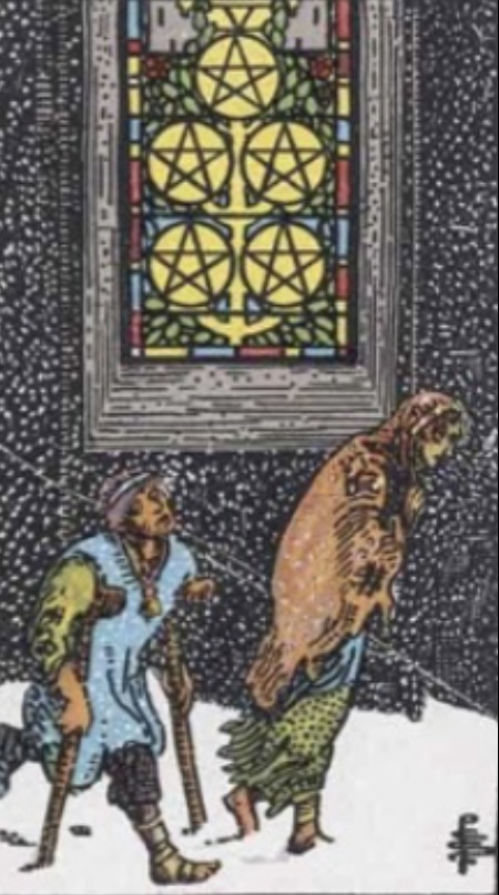 5 of Pentacles- Upright