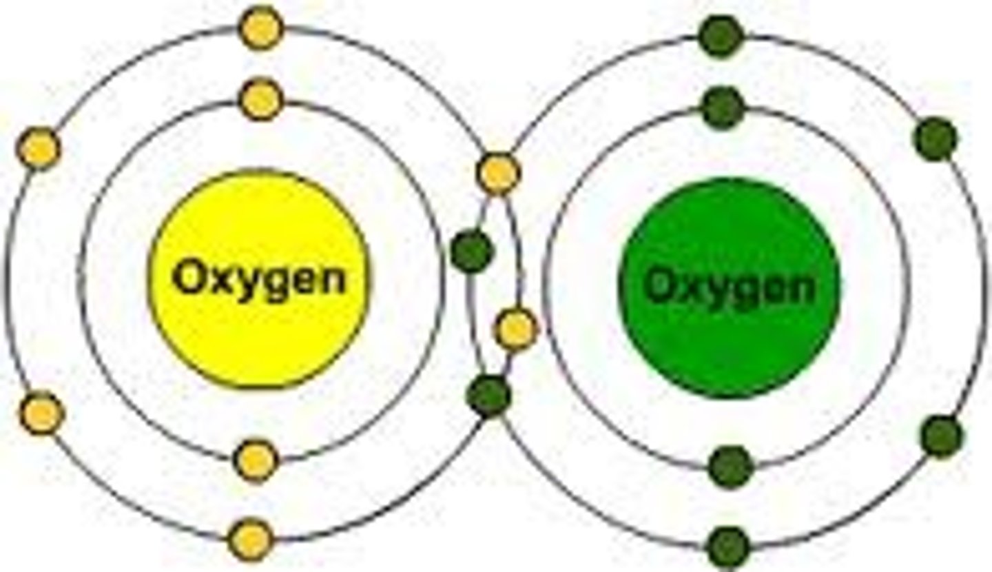 <p>a bond formed when atoms share one or more pairs of electrons共价键</p>