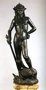 <p>Donatello DAVID</p>
<p>%%<strong>(FIFTEENTH-CENTURY ITALY)</strong>%%</p>
<p>==<strong>(EARLY RENNAISSANCE IN FLORENCE)</strong>==</p>
