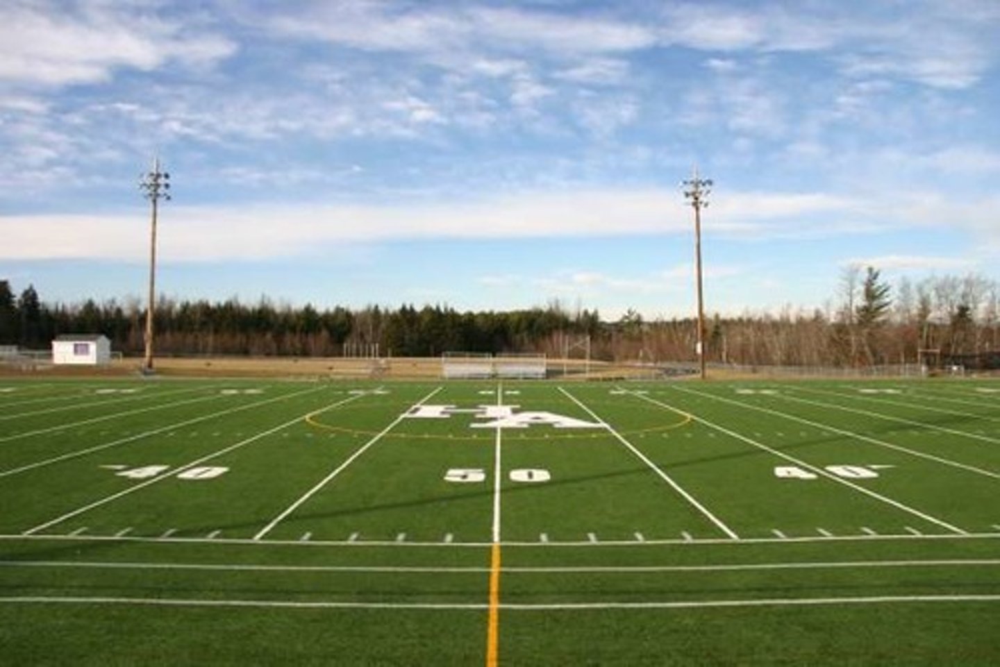 <p>a a football field</p>