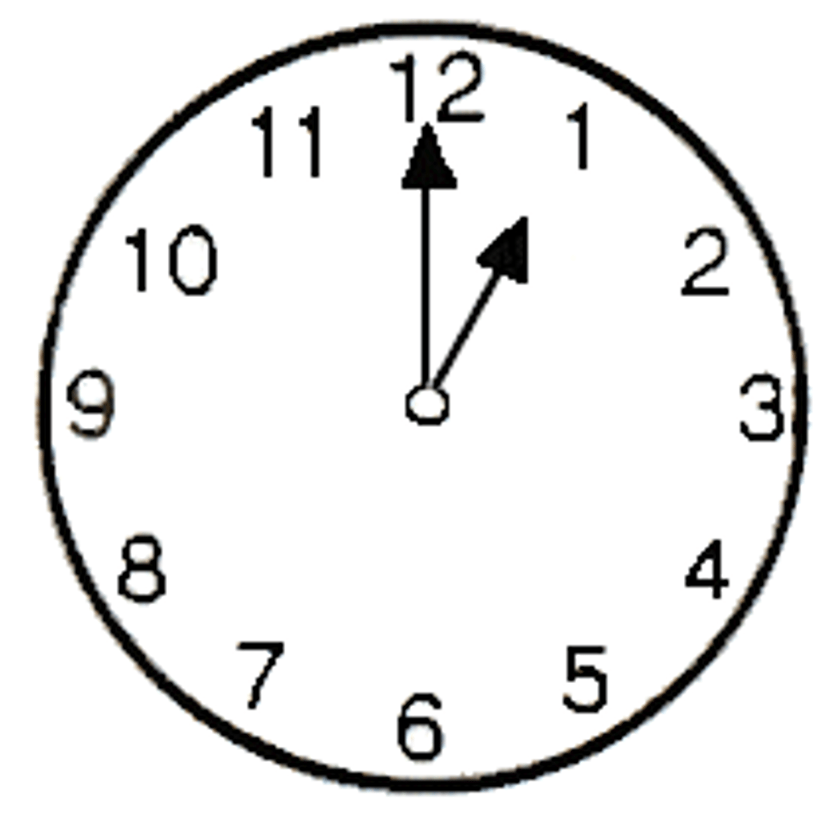 <p>at one (o'clock)</p>