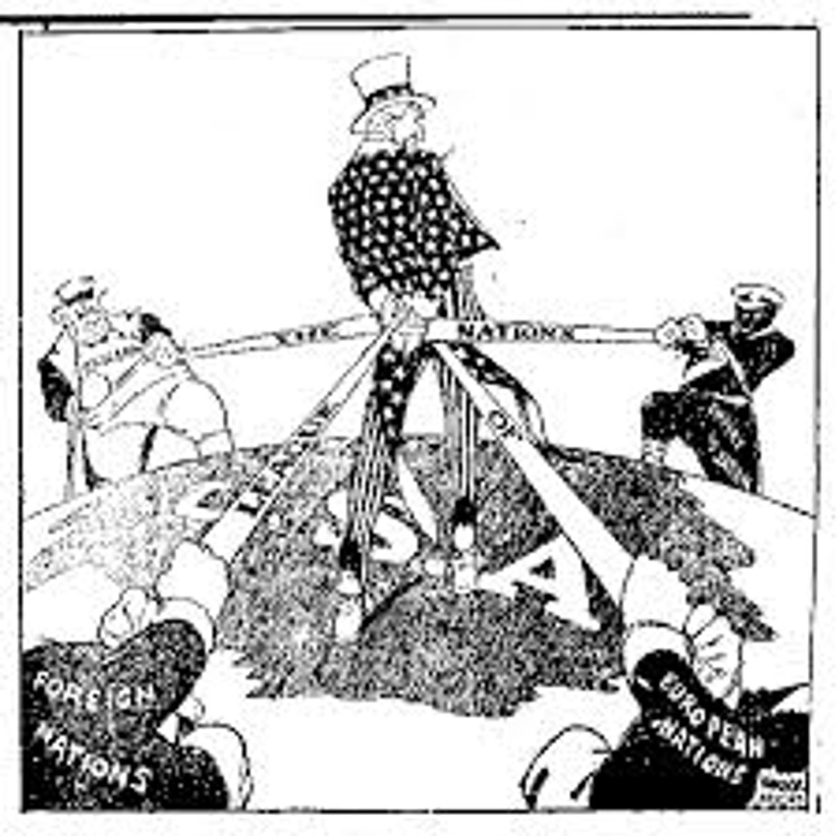 <p>A world organization of national governments proposed by President Woodrow Wilson and established by the Treaty of Versailles in 1919. It worked to facilitate peaceful international cooperation. Despite emotional appeals by Wilson, isolationists' objections to the League created the major obstacle to American signing of the Treaty of Versailles.</p>