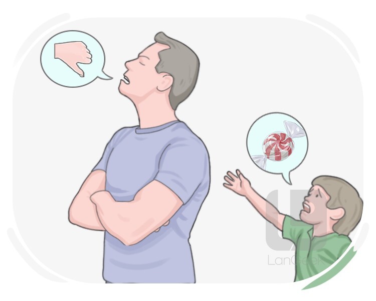 <p>To say no to something that is offered.</p>