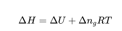 <p><span><span>where Δn₍g₎ is change in moles of gas.</span></span></p>