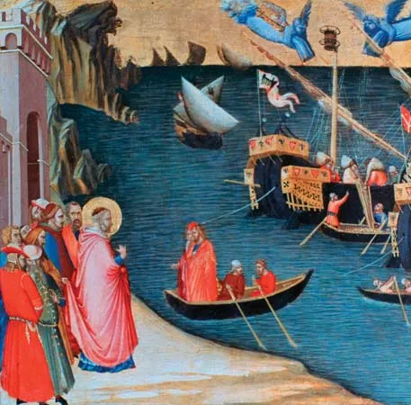 Saving Myra from Famine, Ambrogio Lorenzetti. 1332