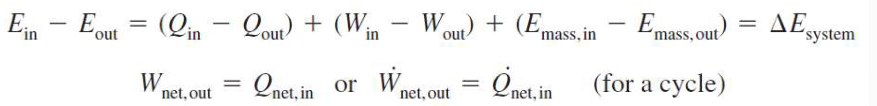 <p>heat transfer, work transfer, mass flow (unless it is a closed mass system)</p>