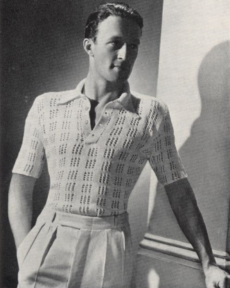 <p>worn in the 1930s and after; shirt made from net fabric, first seen on the Riviera</p>