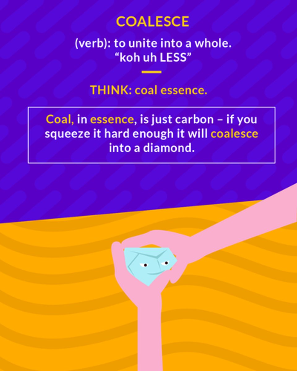 <p>(verb) to fuse or unite</p><p>(verb) to unite</p>