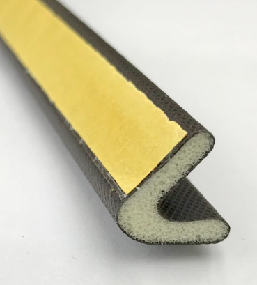 <p>A type of <strong>weather strip,</strong> durable, self-stick plastic or metal strip folded into a 'V' shape that springs open to <strong>seal gaps.</strong></p>