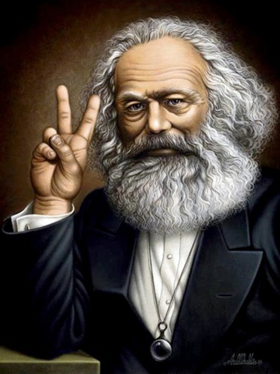 <p>Karl Marx, in 19th Century Germany and England during the Industrial Revolution</p>