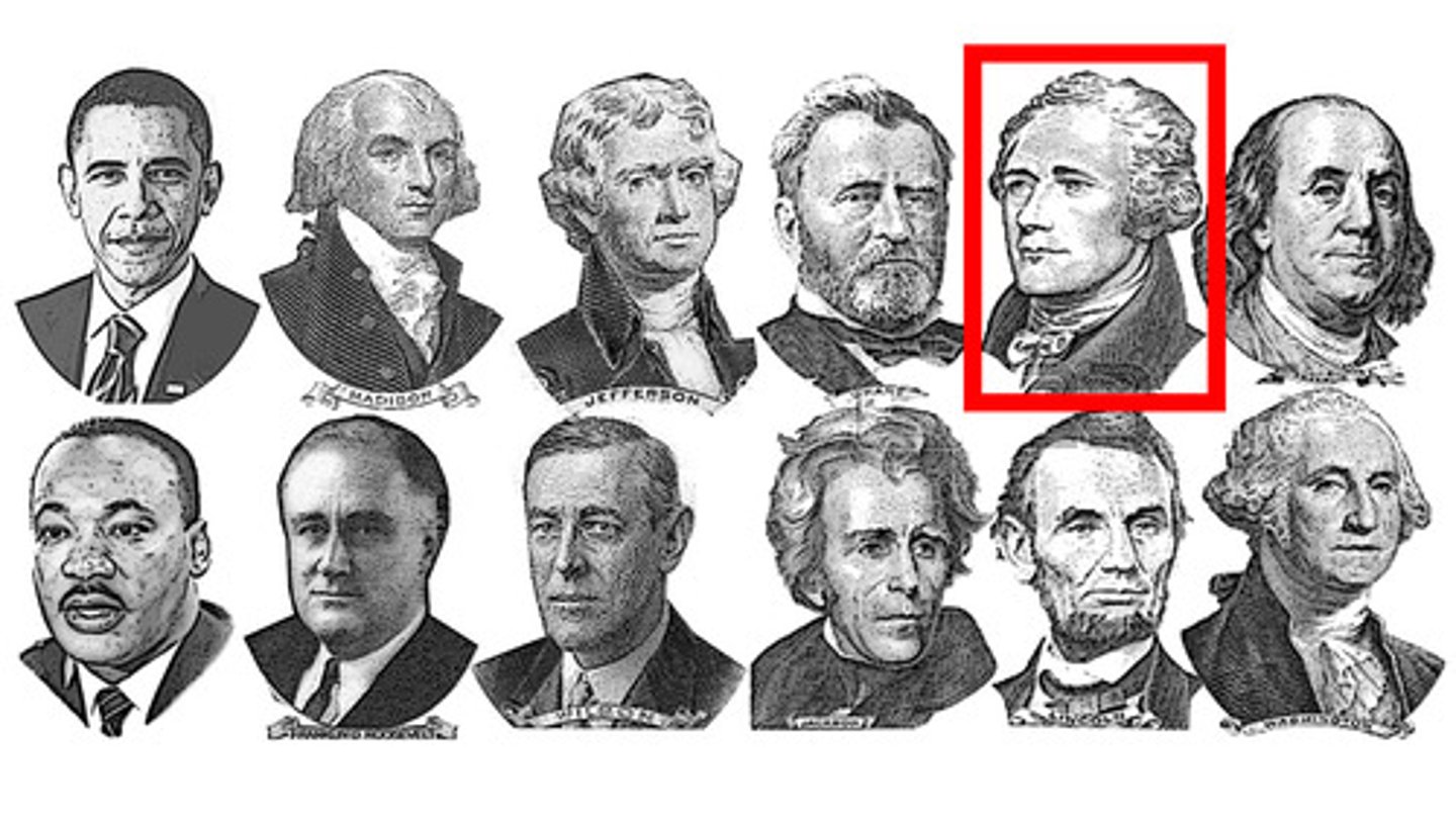 <p>Which Founder of the United States is known as a Federalist who wanted a strong federal government to promote economic development based on urban manufacturing, industry, and trade?</p>