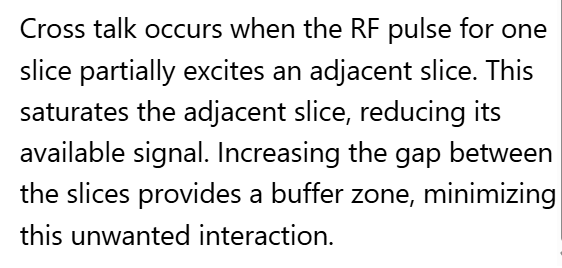 <p>A. Increase the interslice gap</p>