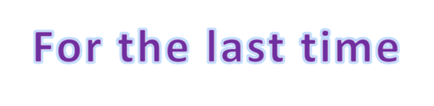 <p>zum letzten Mal</p>