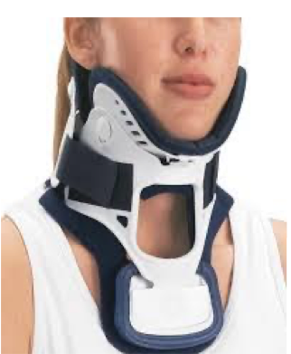 <p>what is the name, type, and purpose of this cervical orthotic?</p>
