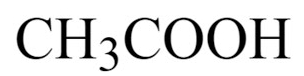 <p>CH3COOH, weak acid</p>