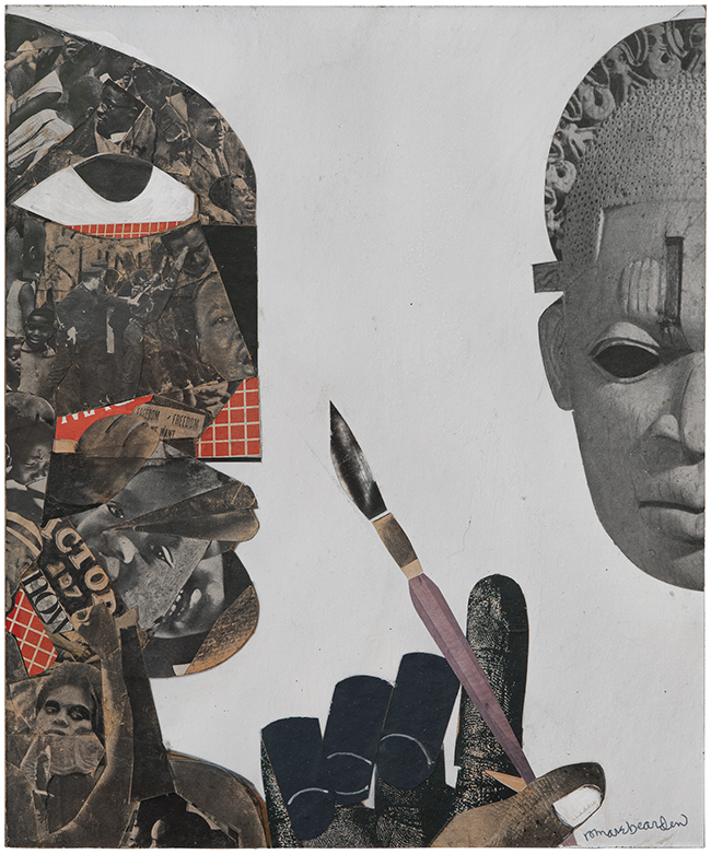 <p>Which of the following best explains why the artist may have incorporated the image of Queen Idia’s mask into their artwork?</p><p>Responses</p><p><strong>A.) </strong>To honor and celebrate the connection between Africa and Portugal</p><p><strong>B.) </strong>To reconnect members of the Great Migration to their southern culture</p><p><strong>C.) </strong>To create artwork that connects modern African Americans to Africa</p><p><strong>D.) </strong>To create artwork that combines American feminism with traditional African subjects</p>