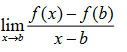 <p>f’(x) = lim x -> c ( f(x) - f(c) ) / (x - c)</p>