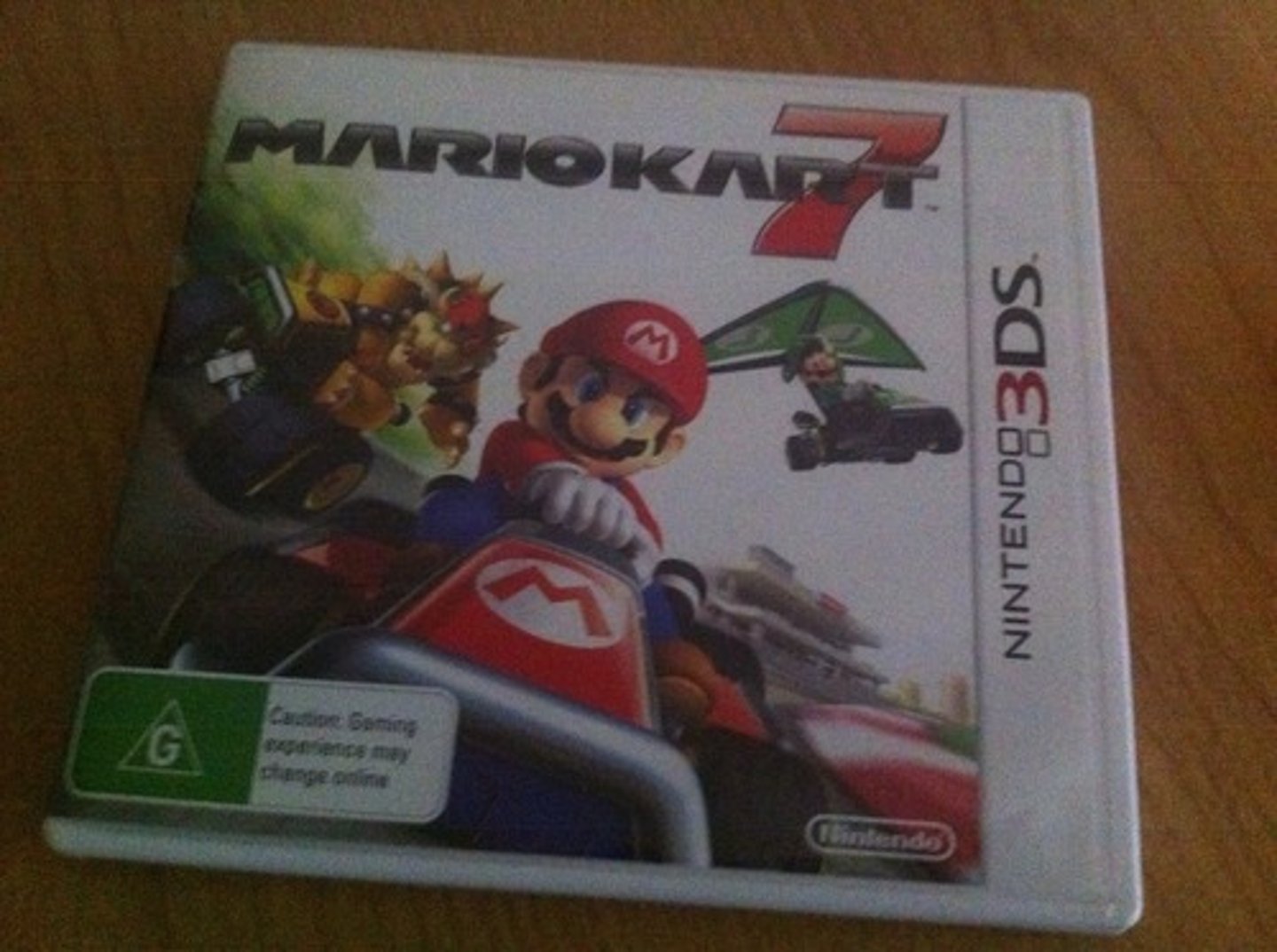 <p>The seventh game in the series (quite obviously.) It introduced many new items like the Tanooki Tail and the Lucky Number, as well as underwater karting and gliders. It also introduced tracks inspired by Wii Sports, like Wuhu Loop and Maka Wuhu.</p>