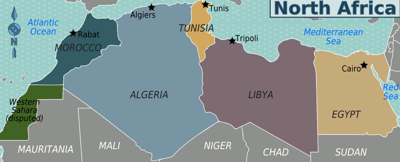 <p>Consists of Egypt, Morocco, Algeria, Sudan</p>