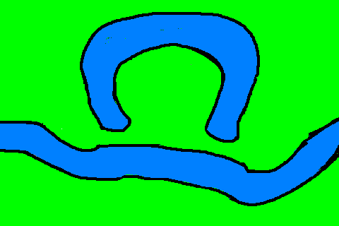 <p>oxbow lake</p>