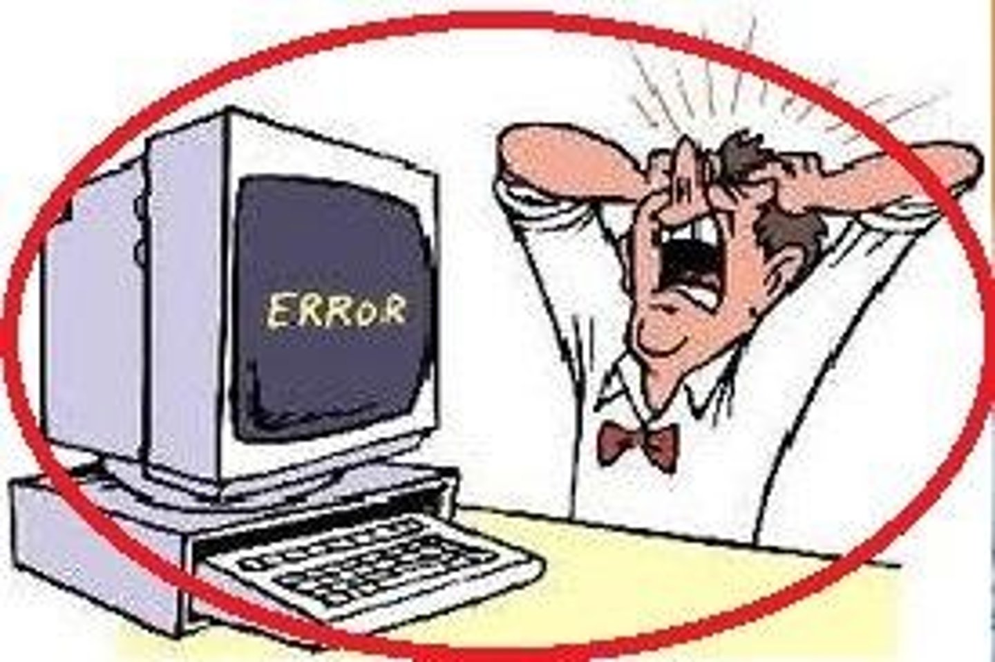 <p>The laptop is broken</p>