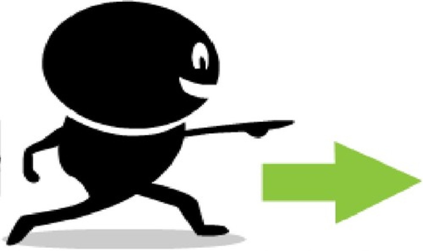 <p>to the right of</p>