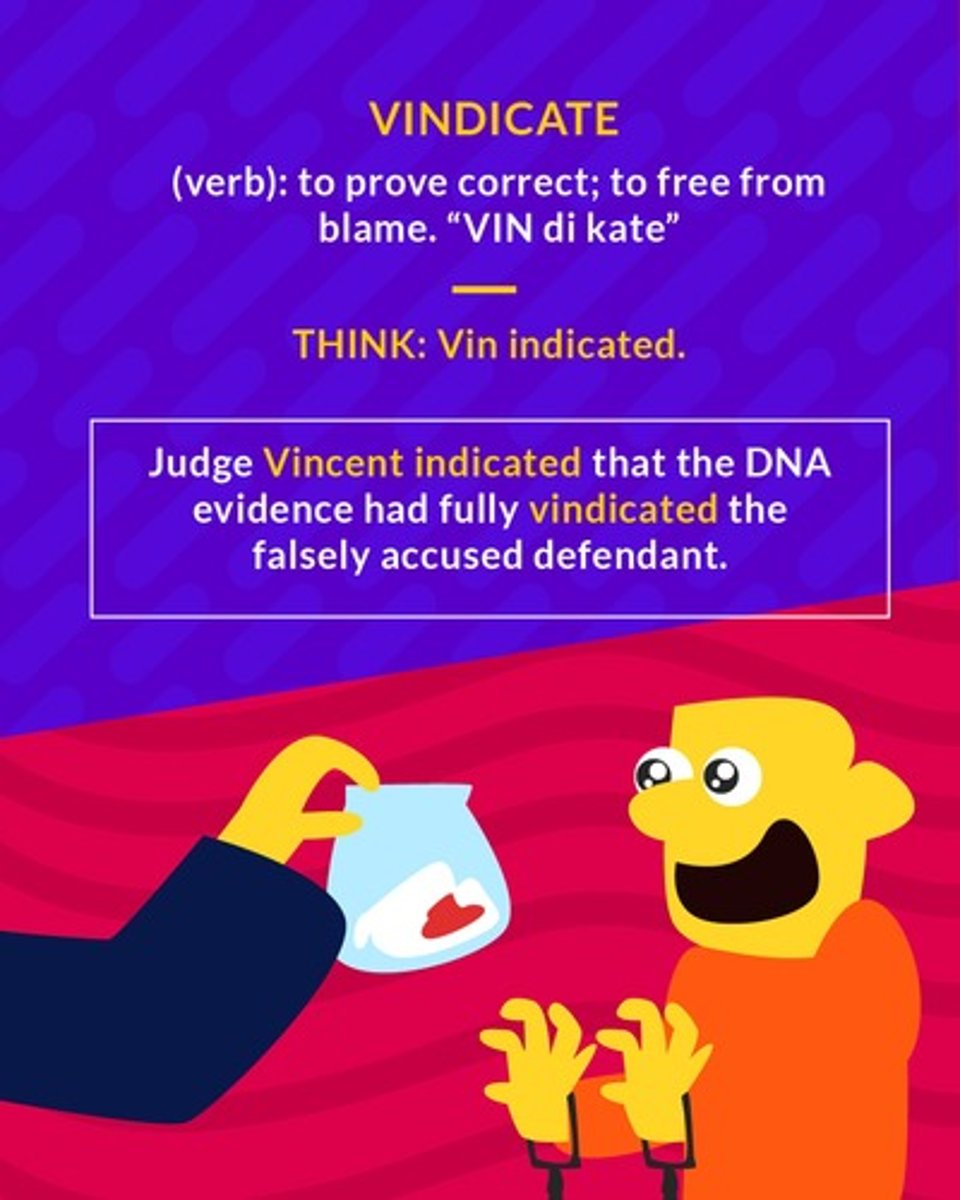 <p>to clear from blame</p>