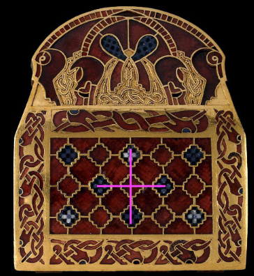 <p>Millifiori Glass in the Pair of hinged shoulder clasps from Mound 1</p>