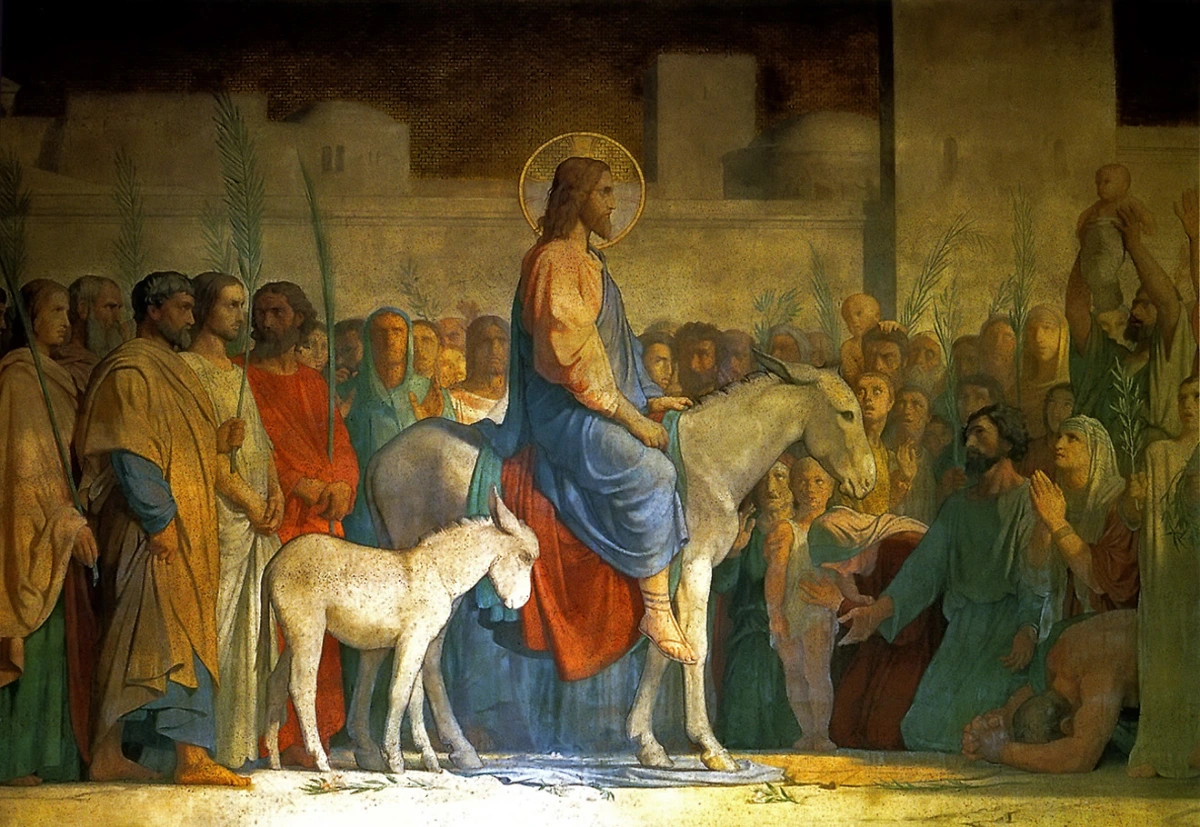 Palm Sunday

On Palm Sunday, as Jesus was traveling to Jerusalem, He sent two disciples ahead of Him to a local village and told them to find something. What were they tasked with getting and bringing to Him? Why did this task seem strange?