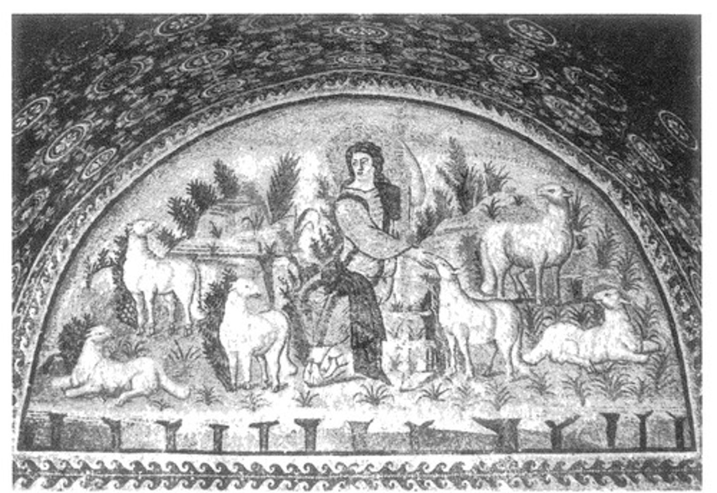 <p>The work is</p><p>A</p><p>a mosaic</p><p>B</p><p>a fresco</p><p>C</p><p>an encaustic</p><p>D</p><p>an oil</p>