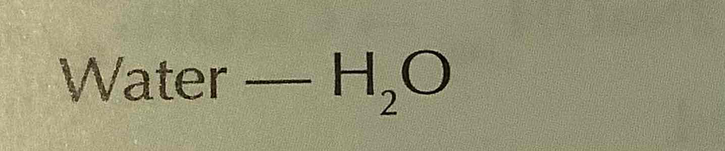 <p>H2O</p>