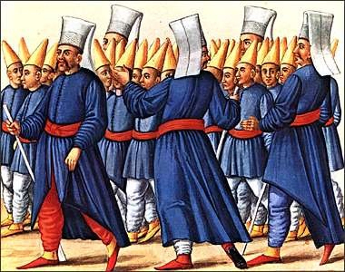 <p>The tribute of boy children that the Ottoman Turks levied from their Christian subjects in the Balkans; the Ottomans raised the boys for service in the civil administration or in the elite Janissary infantry corps.</p>