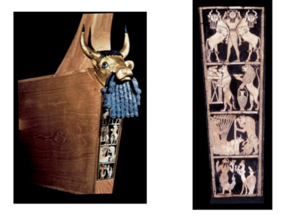 Great Lyre with Bull's Head and Front Panel, Sumerian, Iraq, p. 33