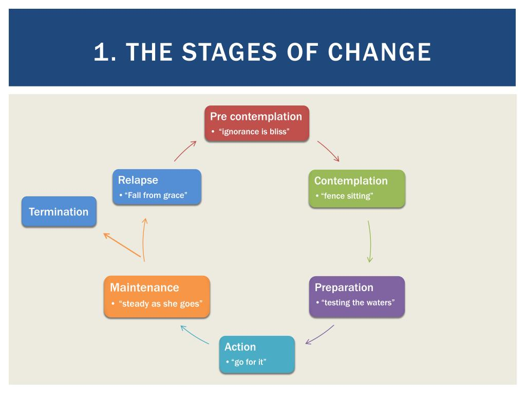 <p>Termination / Adoption Stage - The stage of change in which people have eliminated an undesirable behavior or maintained a positive behavior for more than 5 years.</p>