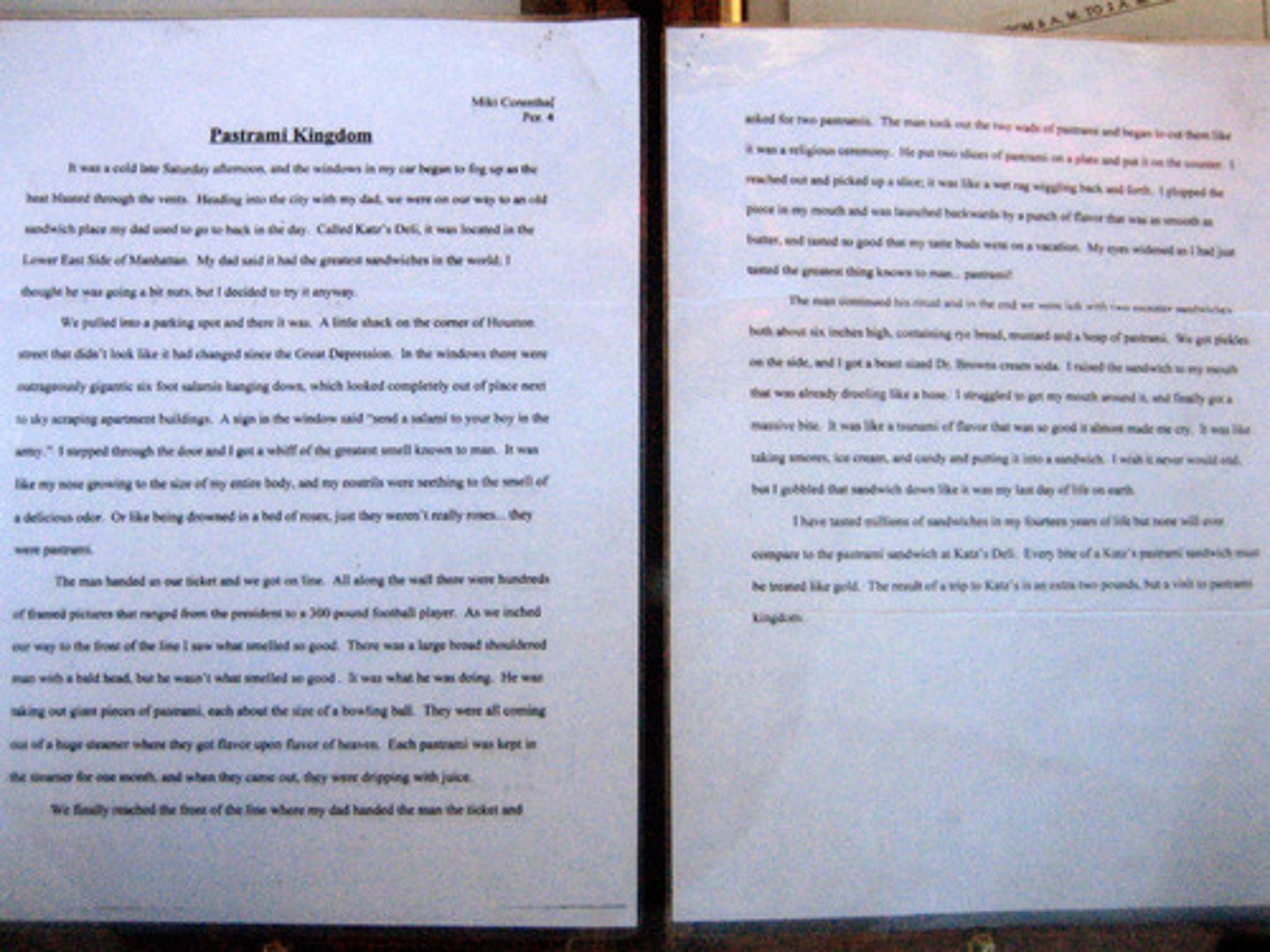 <p>essay, rehearsal</p>