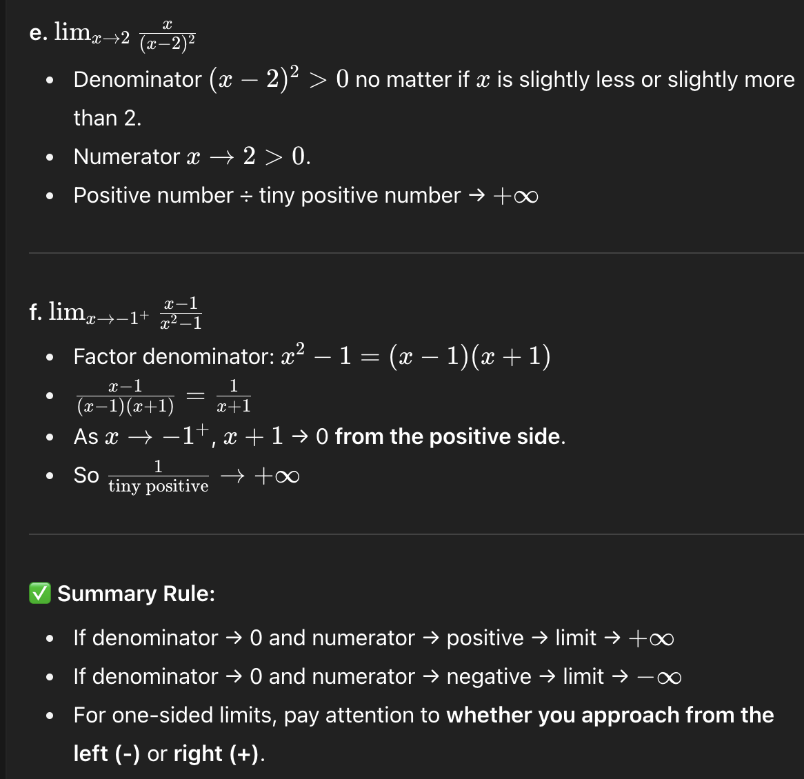 <p>+infinity, +infinity</p>