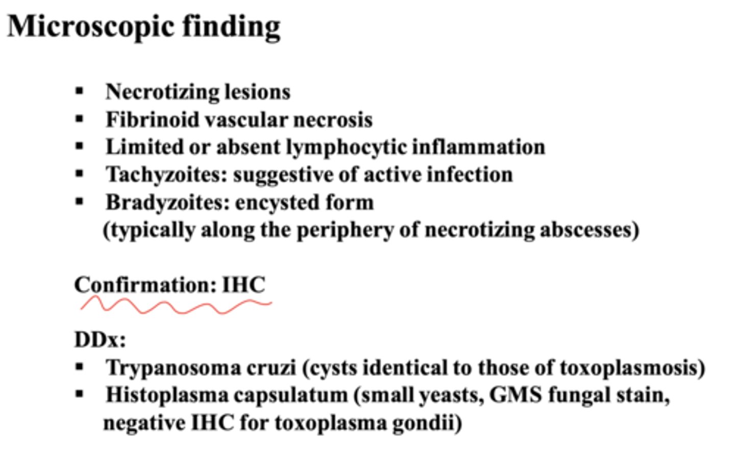 <p>CNS toxoplasmosis -> Toxoplasma gondii</p><p>just for reference -> he said not to focus on this</p>