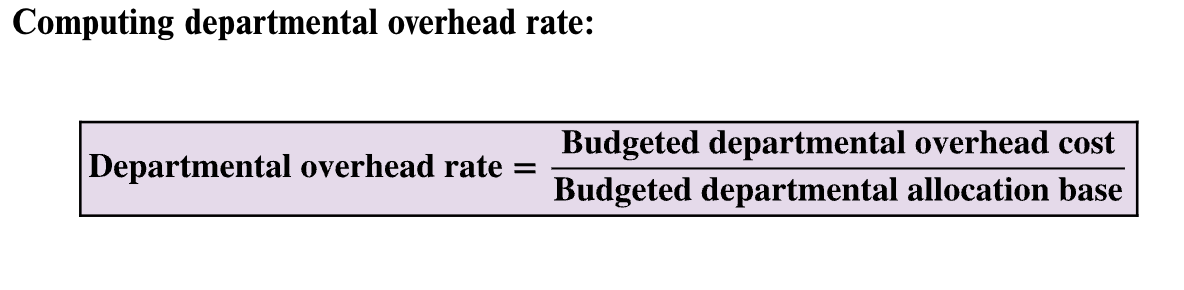 <p>use a different overhead rate for each department </p>