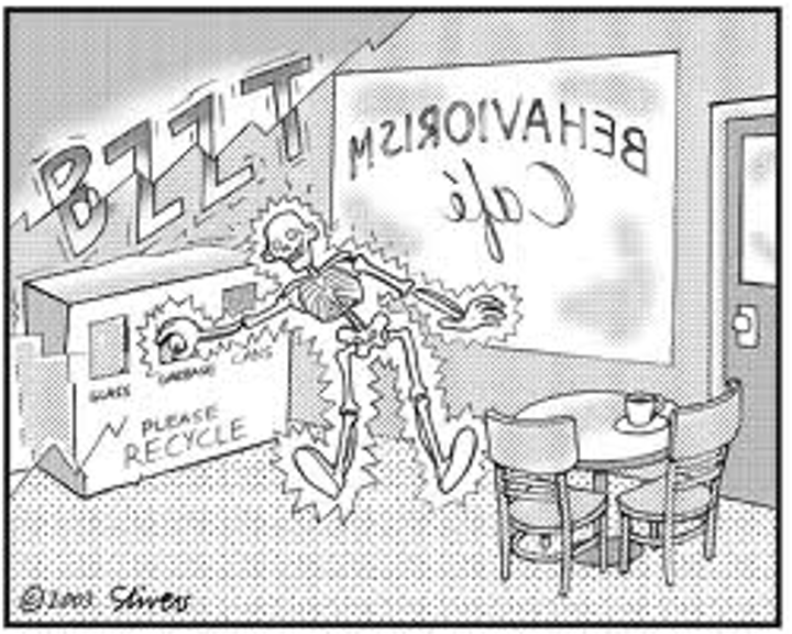 <p>The view that psychology (1) should be an objective science that (2) studies behavior without reference to mental processes. Most research psychologists today agree with (1) but not with (2).</p>