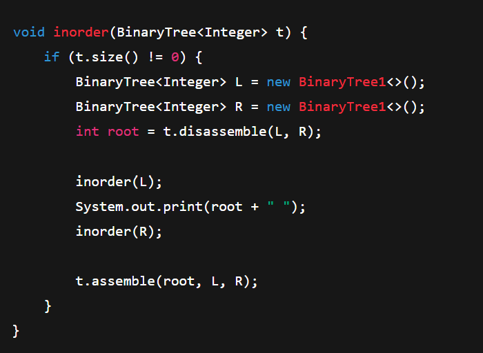 <p>Left>Root>Right<br>getting keys from BST in sorted order</p>