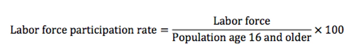 <p>The percentage of the population, aged 16 and older, that is in the labor force</p>