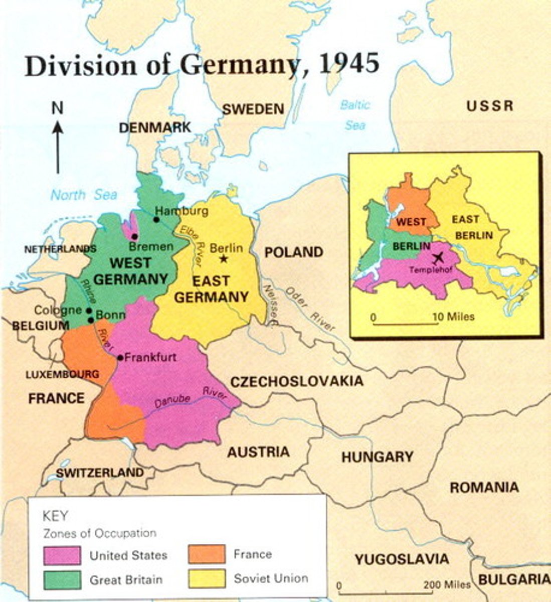 <p>set up in Berlin after the failure of the Berlin Airlift; recognized as an "iron curtain" of sorts</p>