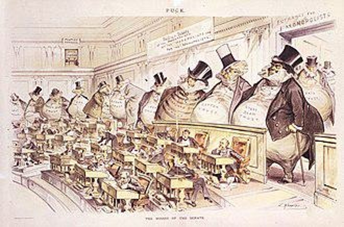 <p>Corporations formed pools and trusts, leading to consolidations, mergers, and monopolies.</p>