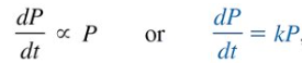 <p>“disintegration of a radioactive substance”</p><p>X(t) = amount of substance A at any time t</p><p>k = negative constant</p>