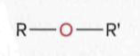 <p>an oxygen atom single-bonded to two separate R groups</p>